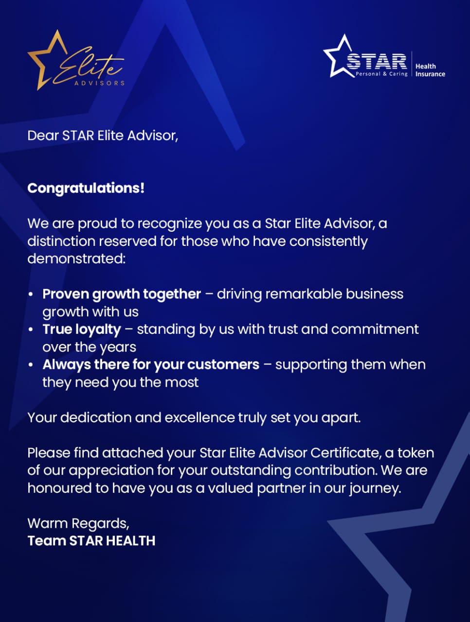 Star Elite  Advisor of 2025